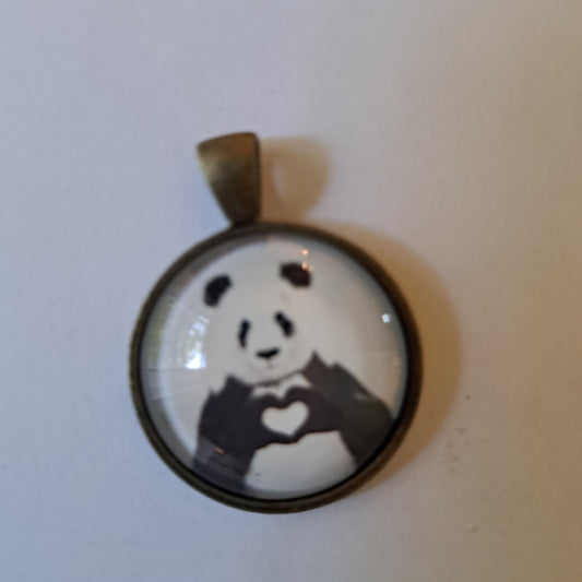 Brass Panda Pendant