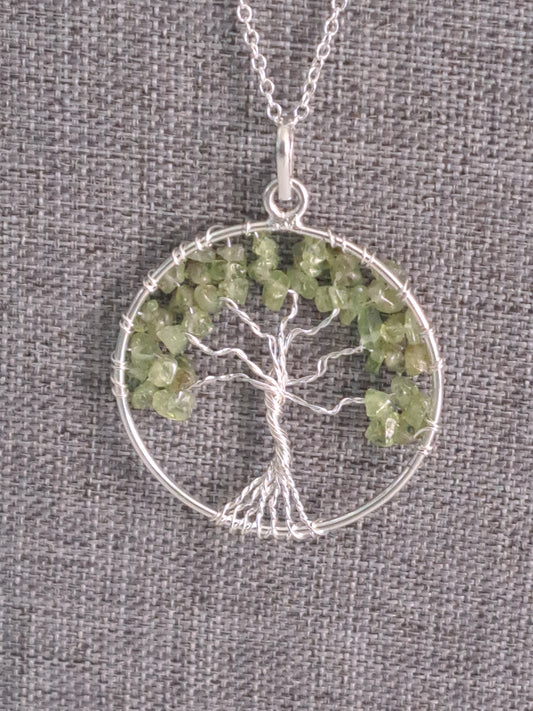 Peridot Tree of life Necklace